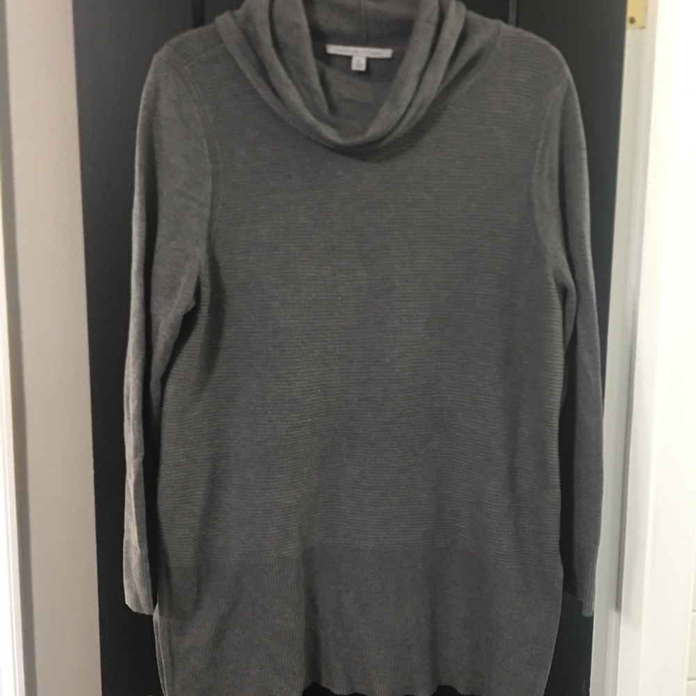 Gray cowl neck tunic top